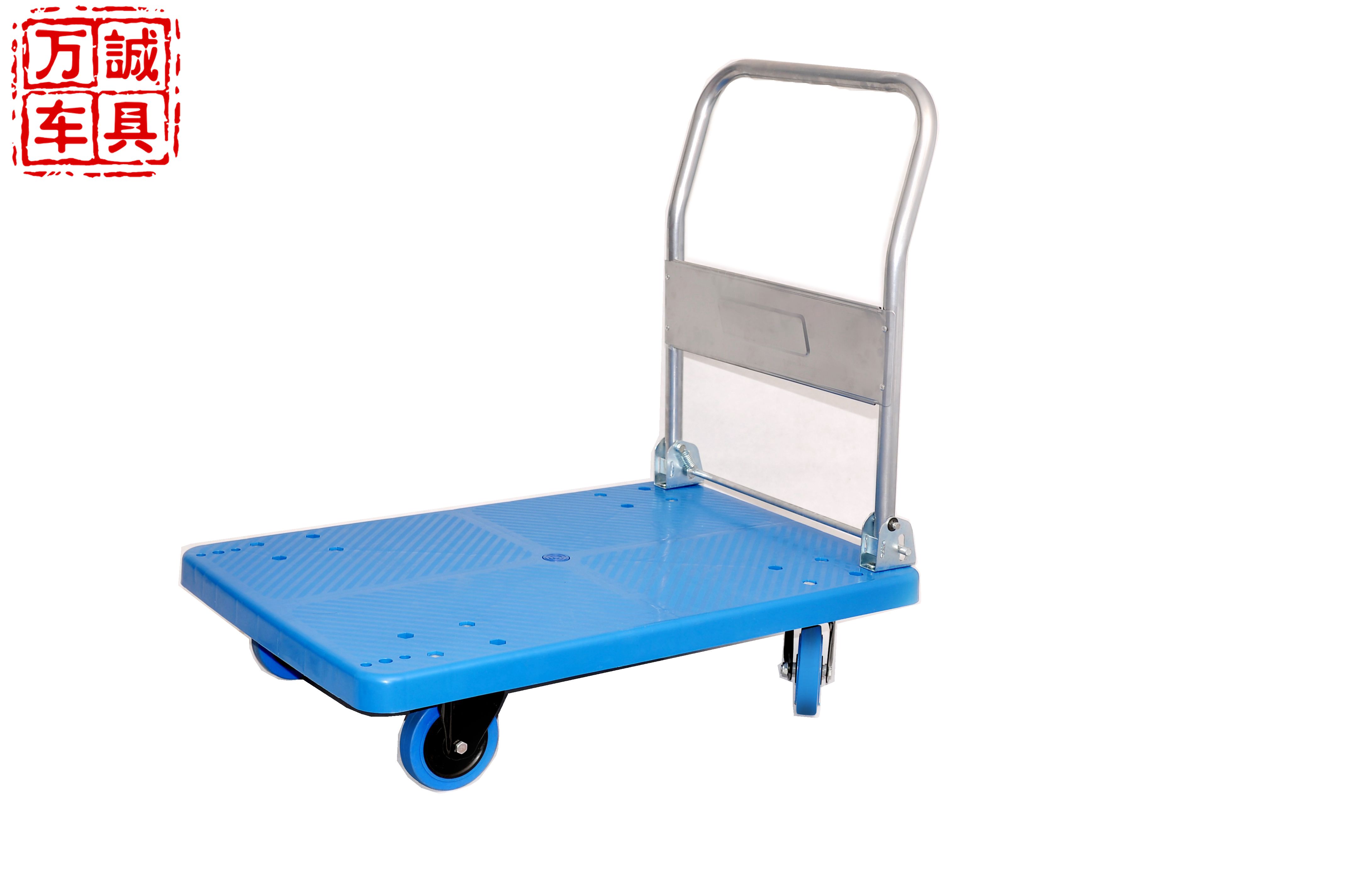 生產批發尼龍塑料折疊靜音平板車手推車工具車